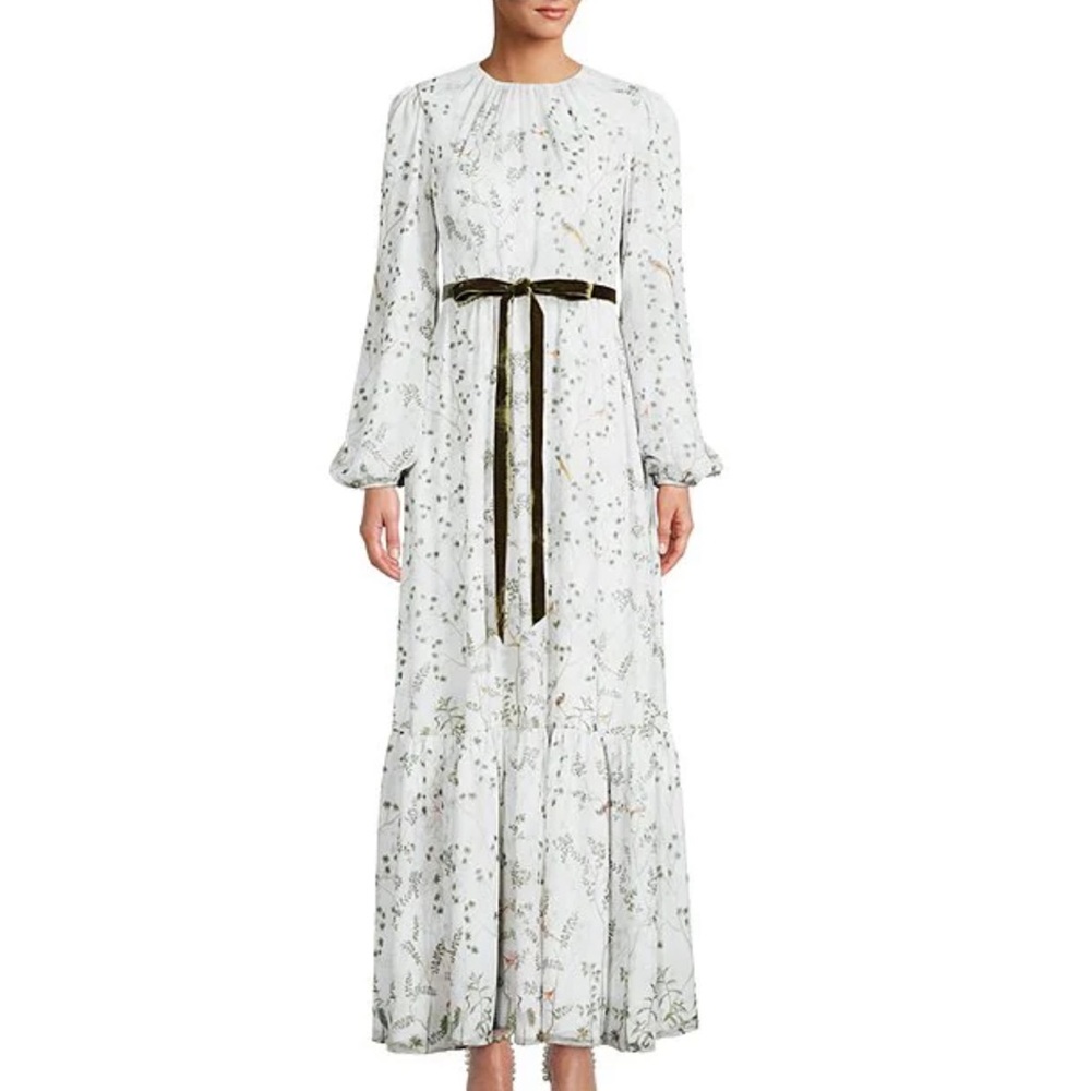Antionio Melani x Nicola Bathie Sophia Printed Chiffon Maxi Dress